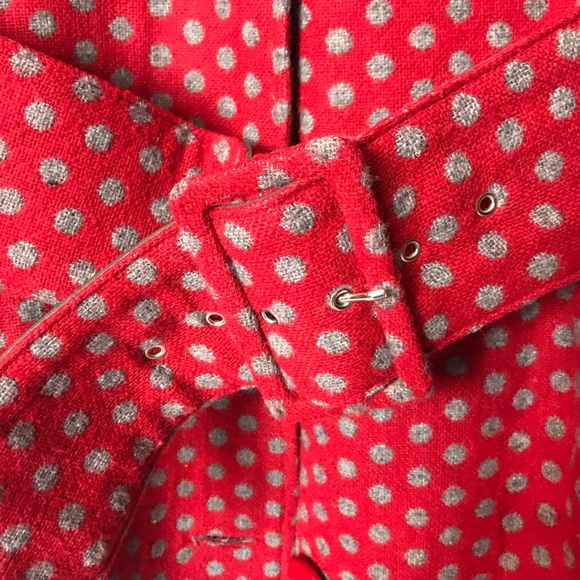Dejavu red and grey polka dot coat - Picture 4 of 8
